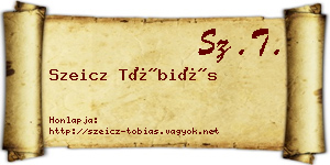 Szeicz Tóbiás névjegykártya